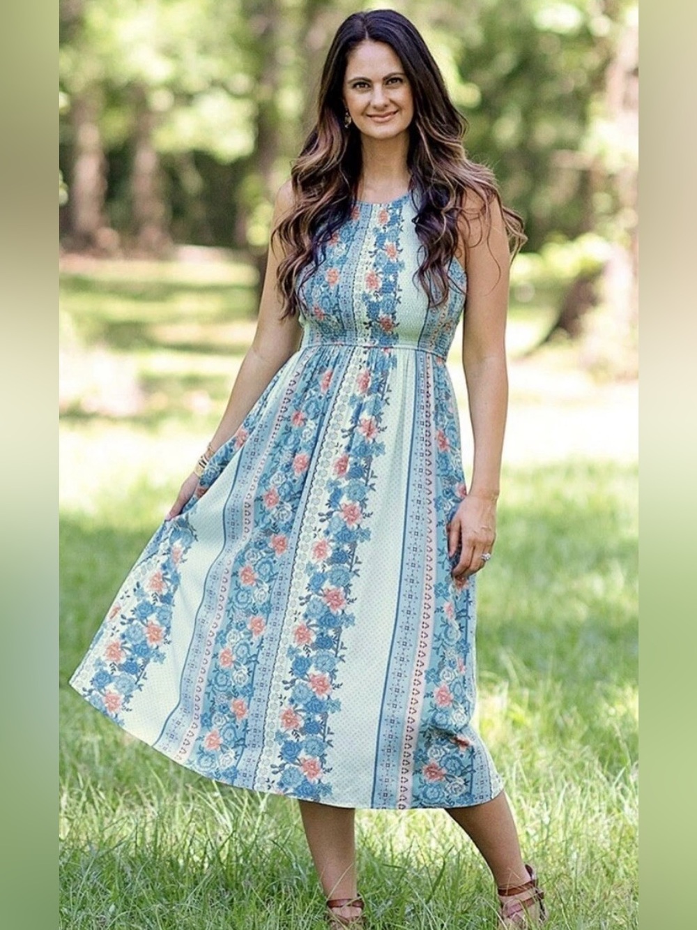 Matilda Jane Lets Go Together Weekend Dreams Dress size Small Patchwork Feminine - Picture 12 of 15